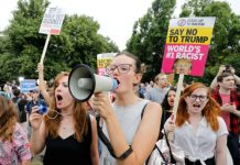 Manifestation à Londres contre la visite de Trump